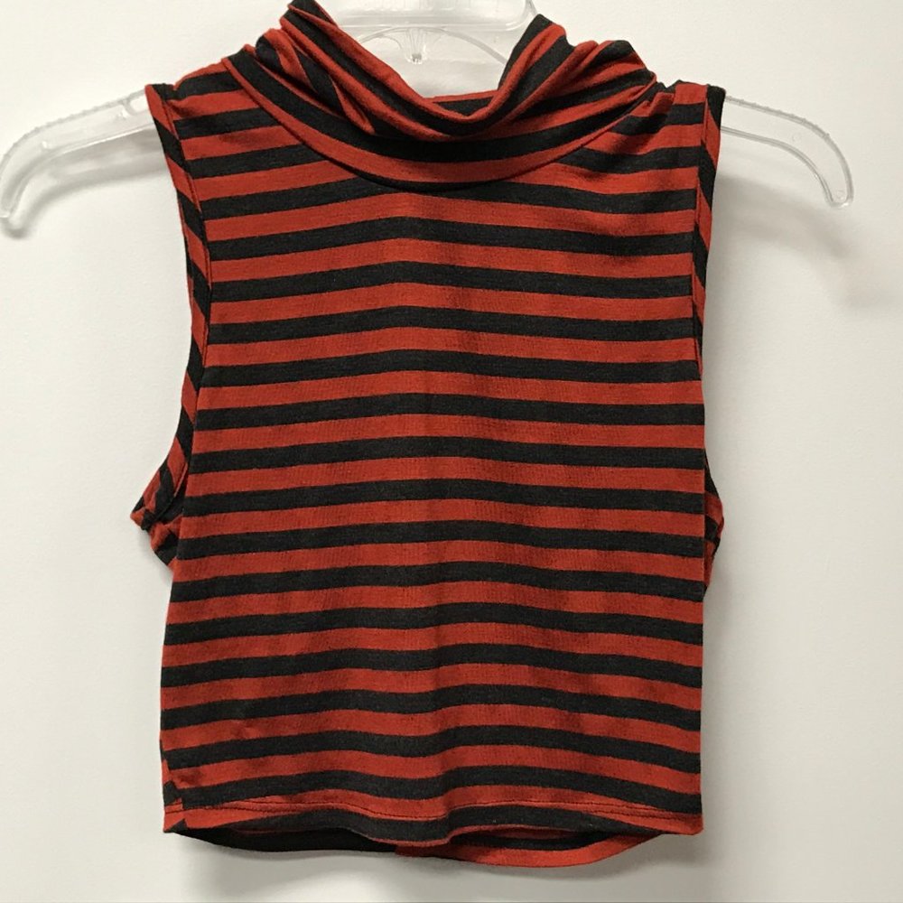 😀 3 for $20 BEnvied Striped Turtleneck Crop Top